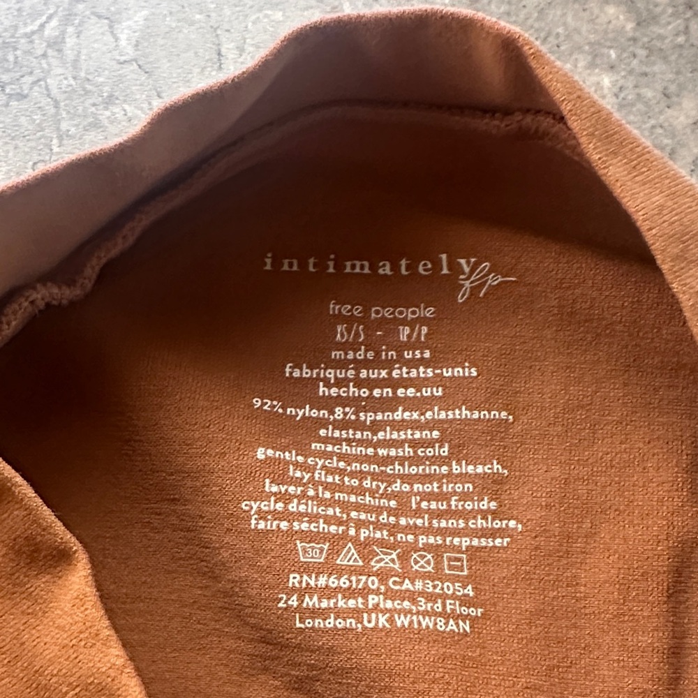Free People Rust Lace Long Sleeve Top - Picture 2 of 3